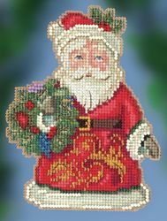 Mill Hill/Jim Shore, Winter Wishes Santa, counted cross stitch Kit 4" x 5" (Mill Hill)