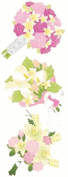 Mini Bouquets, 3-D SLIM scrapbook stickers (Jolee's By You)