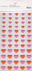 Mini Hearts, 3D scrapbook stickers 4x7" (Recollections)  