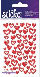 Mini Red Hearts, scrapbook stickers (Sticko)