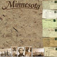 Minnesota, Travel, States, scrapbook paper (Stamping Station)
