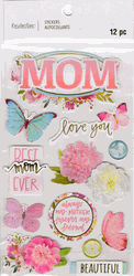 Mom, 3D scrapbook stickers 4x7" (Recollections)