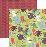 Monsters Collection, Me Hungry, double-sided, scrapbook paper (Reminisce)<br><font color=red>50% off</font>