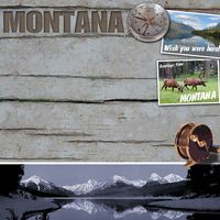 Montana, Travel, States, scrapbook paper (Stamping Station)