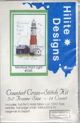 Montauk Point Light, Long Island, New York, light houses cross stitch kit (Hilite Designs)