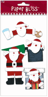 Christmas - Mr. Kringle, 3D scrapbook stickers (Paper Bliss) 