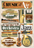Music is in The Air, cardstock scrapbook stickers (Karen Foster)