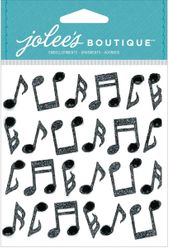 Music Notes, repeats, 3D scrapbook stickers (Jolee's Boutique) 