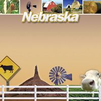 Nebraska, Travel, States, scrapbook paper (Stamping Station)