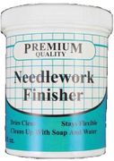 Needlework Finisher, 8 oz wide mouth jar, cross stitch & needlework