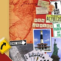 New Jersey, Travel, States, scrapbook paper (Stamping Station)