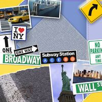 New York, Travel, States, scrapbook paper (Stamping Station)