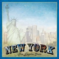 New York, Vintage, States scrapbook paper (Stamping Station)