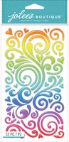 Rainbow Swirls, 3-D LE GRANDE scrapbook stickers (Jolee's Boutique)<br><font color=red>50% off</font>