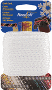 Craft Cord, Iridescent White, 20yd, plastic canvas (Needloft)