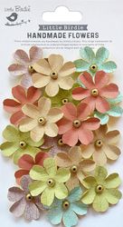 Zoey Washed Paper Flowers 18/Pkg, Woodland Stories (Little Birdie)