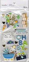 Hello Baby Girl, 3D scrapbook stickers 4x7" (Recollections)