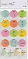 Sweet Baby, 12 months, 3D scrapbook stickers 4x7" (Recollections)