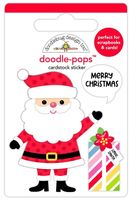 Doodle Pops, Hello Santa,Christmas, 3D scrapbook sticker (Doodlebug Designs)
