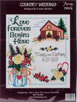 Country Wedding 10x11" cross stitch kit, 14-count (Imaginating)