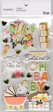 Hello Baby Girl, 3D scrapbook stickers 4x7" (Recollections) 