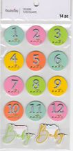 Sweet Baby, 12 months, 3D scrapbook stickers 4x7" (Recollections) 