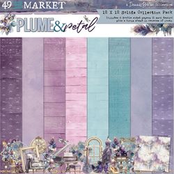 Plume & Petal Kit, 8 double-sided scrapbook papers (2 of each design) & 1 bonus sheet (49 and Market)