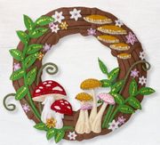 Bucilla: Mushroom Magict Wreath, Spring felt applique kit