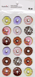 Donuts, 3D scrapbook stickers 4x7" (Recollections)