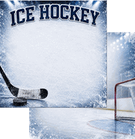 Ice Hockey, DS scrapbook paper (Scrapbook Customs)