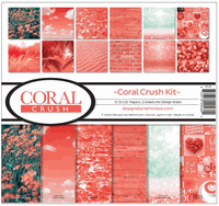 Coral Crush Kit, 12 scrapbook papers, 12x12" (Reminisce Collection)
