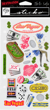 Las Vegas, 4x7", scrapbook stickers (Sticko)