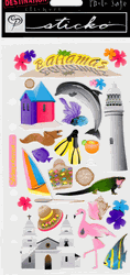 Bahamas, 4x7", scrapbook stickers (Sticko)