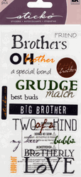 Brotherly Love, 4x7", scrapbook stickers (Sticko)