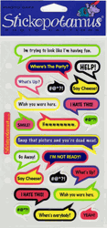 Bubble Captions, 4x7", scrapbook stickers (Sticko)