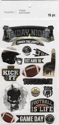 Football - Friday Night Under the Lights, 3D scrapbook stickers 4x7" (Recollections)<br><font color=red>40% off</font>