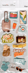 Girl's Trip, 3D scrapbook stickers 4x9" (Recollections)<br><font color=red>40% off</font>