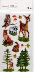 Forest Animals, 3D scrapbook stickers 4x7" (Recollections) 