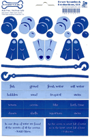 Ocean, Fins, Snorkeling, scrapbook stickers (Boxer Scrapbook)<br><font color=red>50% off</font>