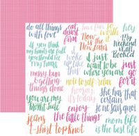 Oh My Heart Collection, Paige Evans #9, love double-sided scrapbook paper (Pink Paislee<br><font color=red>35% off</font>