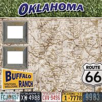 Oklahoma, Travel, States, scrapbook paper (Stamping Station)