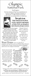 Olympic National Park, scrapbook stickers (It Takes Two)