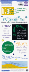 On Our Way, Vacation Stickersaurus Phrase scrapbook stickers, 12"x5" (Sticko)