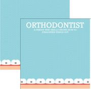 Orthodontist Braces, double-sided scrapbook paper (Scrapbook Customs) 