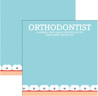 Orthodontist Braces, double-sided scrapbook paper (Scrapbook Customs) 