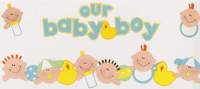 Overalls, Our Baby Boy, scrapbook sticker, 5" x 12" (EK Success)
