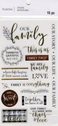 Our Family, scrapbook stickers 4x7" (Recollections)
