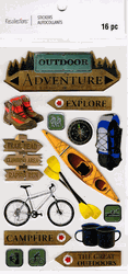 Outdoor Adventure, 3D scrapbook stickers 4x7" (Recollections)<br><font color=red>40% off</font>