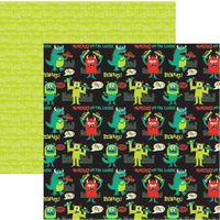 Monsters on the Loose, Monsters in the House, double-sided, scrapbook paper (Reminisce)<br><font color=red>75% off</font>
