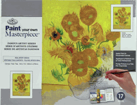 Paint Your Own Masterpiece, Still Life -Vase With Fifteen Sunflowers - Vincent van Gogh, 11x14" paint by number kit (Royal Brush)
